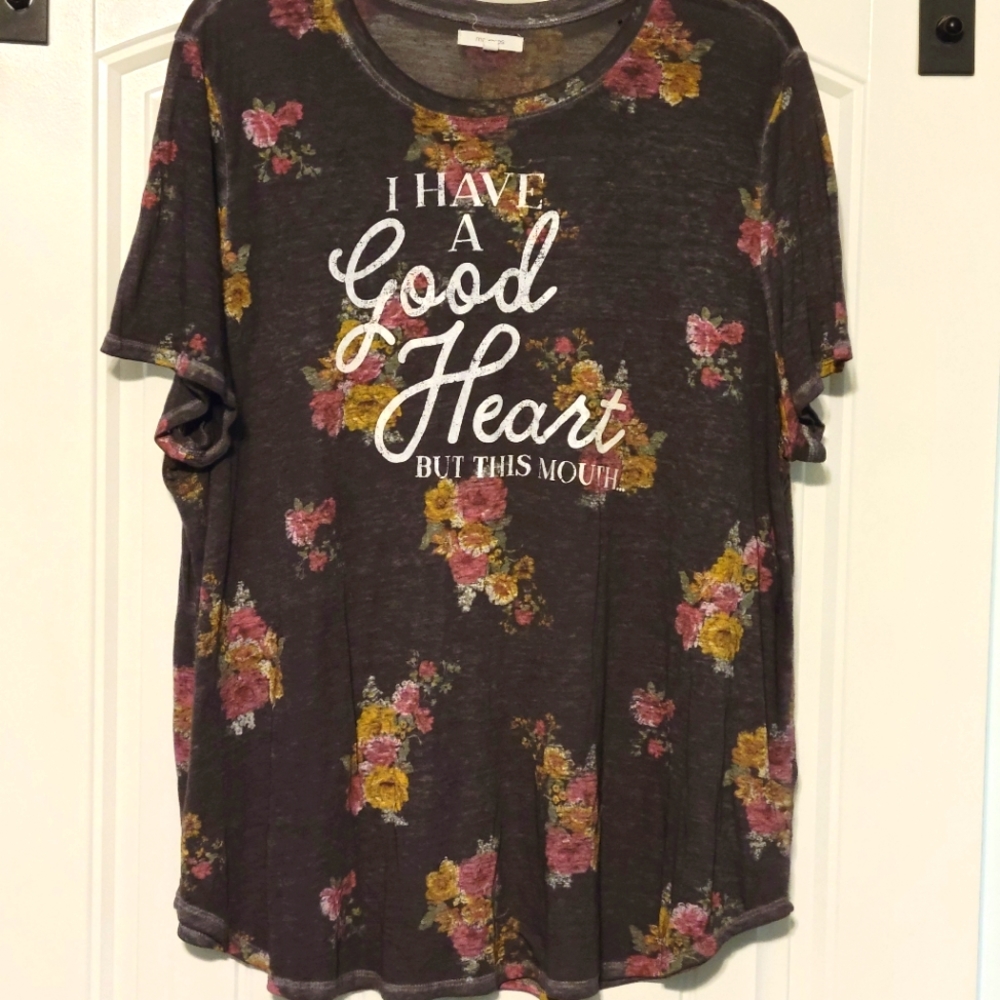 Maurices burnout floral graphic tee